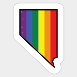 Nevada Gay Pride Flag Sticker